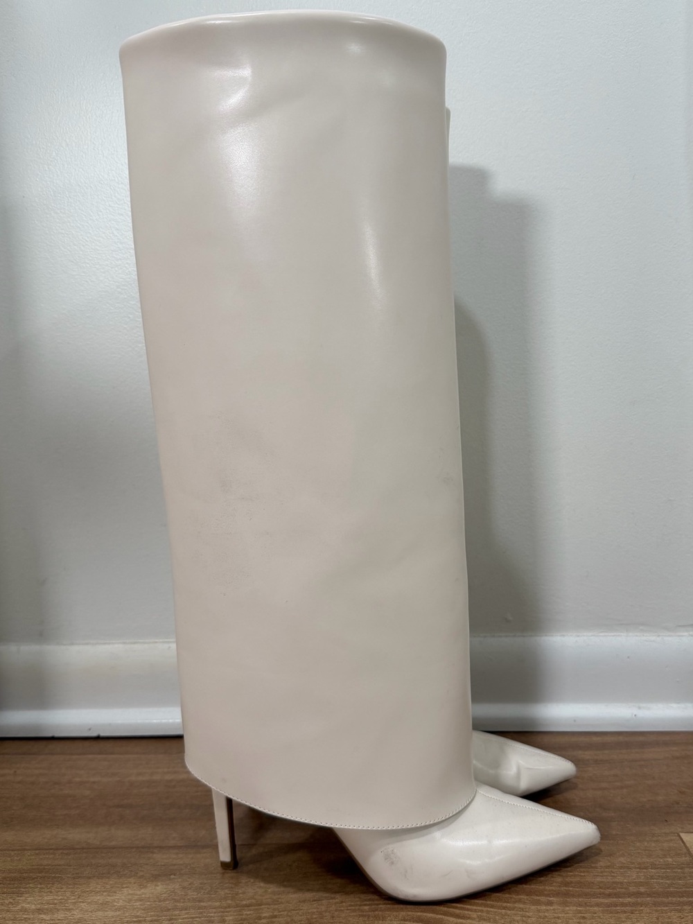 INC International Concepts Skylar Off-White Knee-High Boots | Size 8.5M